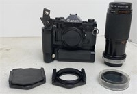 Canon A-1 35mm SLR & Kirov 80-200 Macro zoom lens