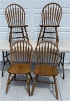 (4) OAK dining room chairs