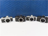 (4) AS IS Pentax~Nikon vtg Cameras *Parts~Repair*