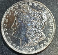 1901 Morgan US Silver Dollar