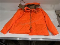 Orange Winter Jacket Size Medium fits as Large