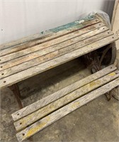 Child Size Wood and Iron Picnic Table.