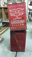 Vintage Two 1 gallon gasoline containers