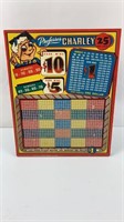 Vintage Professor Charley punch board game -
