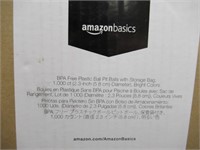1000-Pc Amazon Basics BPA Free Plastic Ball Pit