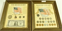 (2) custom framed coin collector’s sets to