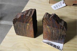 Set of AZ Petrified Wood Bookends