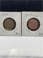 1914-D and 1914-S Buffalo Nickles