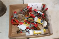 BOX LOT, CLAMPS, MISC