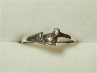 Sterling Silver Horse Head Shaped Ring JC