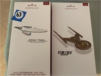 2 PC STAR TREK HALLMARK ORNAMENTS