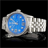 Diamond 36MM Rolex SS Datejust Watch