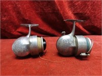 (2)Bache Brown Spinster fishing reels.