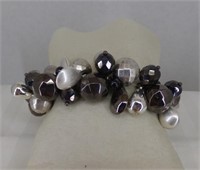 Black & Silver Beaded Bracelet