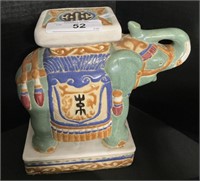 Vintage Chinoiserie Ceramic Elephant.