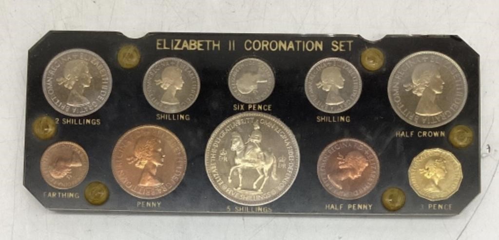 Elizabeth II Coronation UNCIRCULATED Coin Set