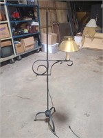 Adjustable Wrought Iron & Brass Weathervane Lamp