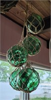 Cluster of Green Glass Fishing Float Balls