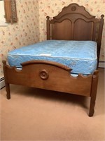 Victorian Walnut Full Size Hightop Bed Frame