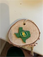 Set of 2 Wooden Tree Bark Ornaments