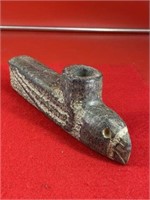 Hawk Effigy Stone Pipe    Indian Artifact Arrowhea