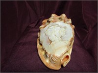Antique carved cameo conch shell.