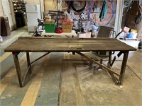 Vintage Well Worn Work Table Bench