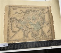 Old map Johnson’s Asia by Johnson and Ward map,
