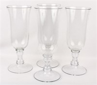 LOT OF 4 LARGE GLASS CENTERPIECE VASES