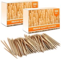 Premium Bamboo Wooden Cocktail Toothpicks - 1000
