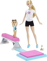 Barbie Doll as Gymnastic Teacher with Balance Be