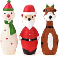 CHIWAVA 3 Pack Small Christmas Dog Toys for Inte