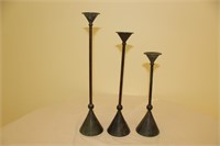 3 cone bottom candle holders, Maitland-Smith Ltd.