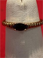 Onyx? Ring. Size 4. Gold tone setting.