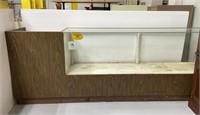 Vintage 9ft glass display case & check-out counter