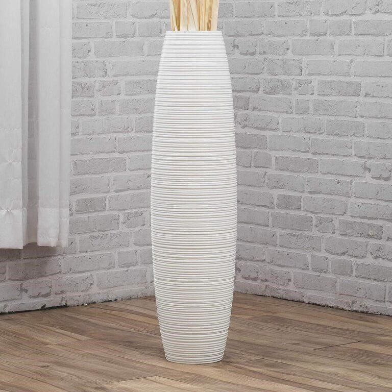 Leewadee Large White Home Decor Floor Vase – Woods