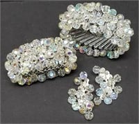 Glass Prism Bead Bracelets & Earring Set