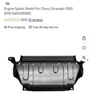 FM8142  Engine Splash Shield For Chevy Silverado 1