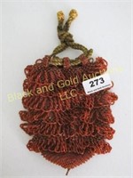 Red Beaded Moneybag