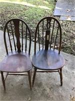 2- wooden chairs