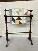 HANDMADE QUILT WITH RACK
