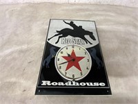 METAL RED STAR ROADHOUSE CLOCK