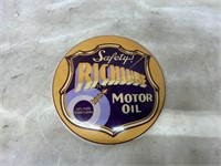 METAL BUTTON  RICHLUBE MOTOR OIL