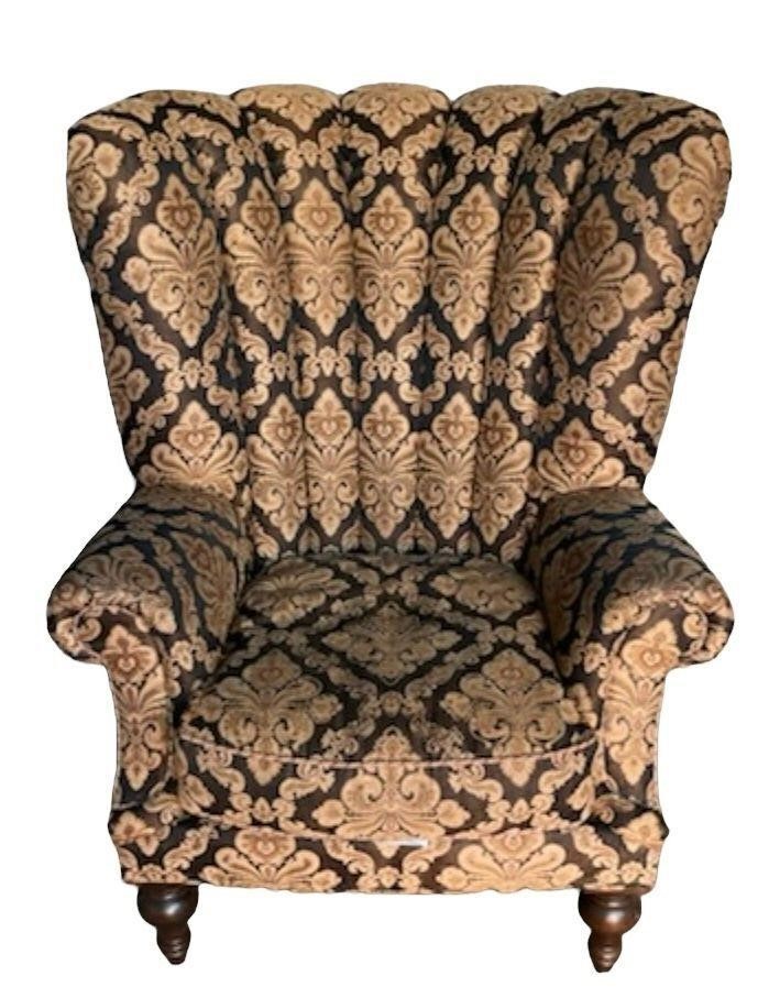 Vintage Upholstered Wingback Chair