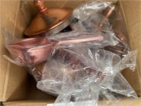 Copper kettle and measuring cups