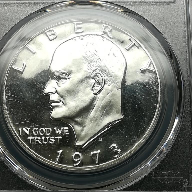 1973 S Eisenhower $1 PR69 DCAM SILVER PCGS