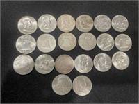 20 - FRANKLIN SILVER HALVES