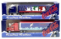 (2) ERTL 1:64 Tractor Trailer Coca-Cola