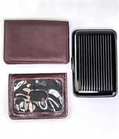 Cash/Card Slim Wallet Lot 2-Leather 1-ABS