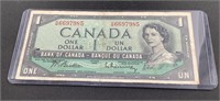 1954 CANADA ONE DOLLAR NOTE